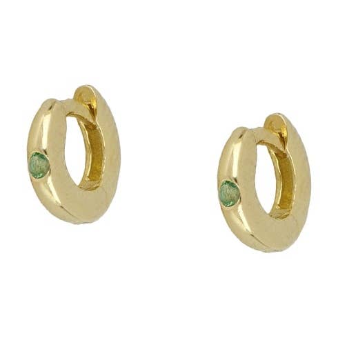 Boucles d'oreilles Huggies Green pour la vente par JEWELS BY AGATHE