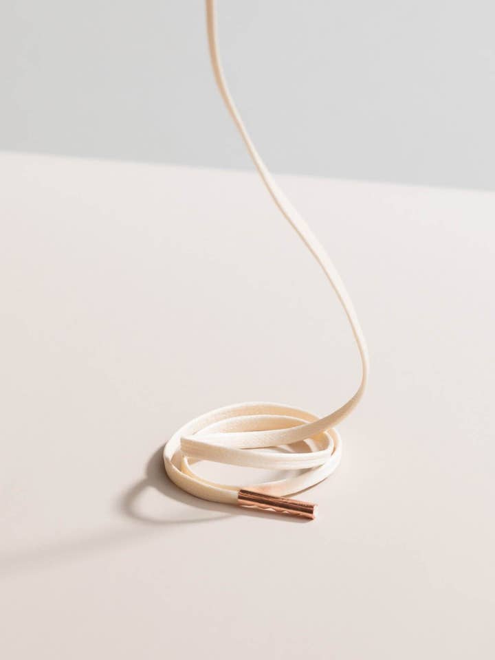 Crema | Cordones encerados planos para venta al por mayor de Senkels