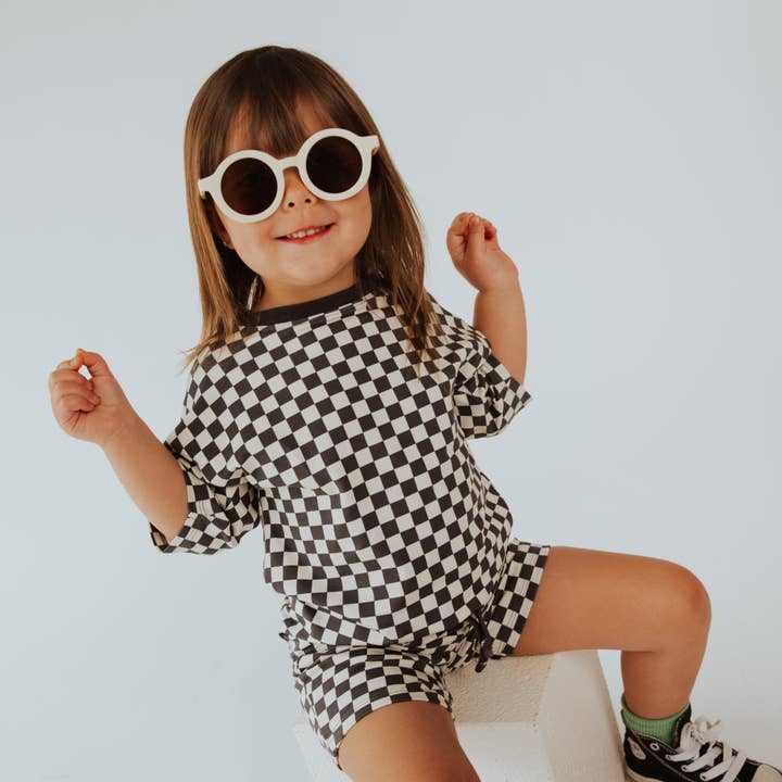 RAGS - Wholesale T-shirt – Kids - Drop Shoulder Kids Tee - Mini Check8