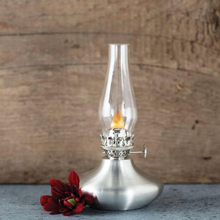 Danforth Pewter - Wholesale Accent/Desk Lamp - Skipper Oil Lamp with 3.75" globe