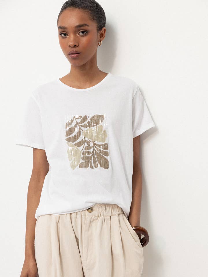 Maglietta con paillettes (454315-8) per la vendita all'ingrosso da parte di Lanidor