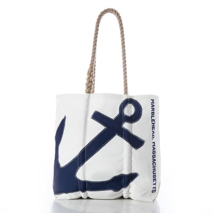 Brugerdefineret destination Navy Anker Medium Tote for engroshandel hos Sea Bags