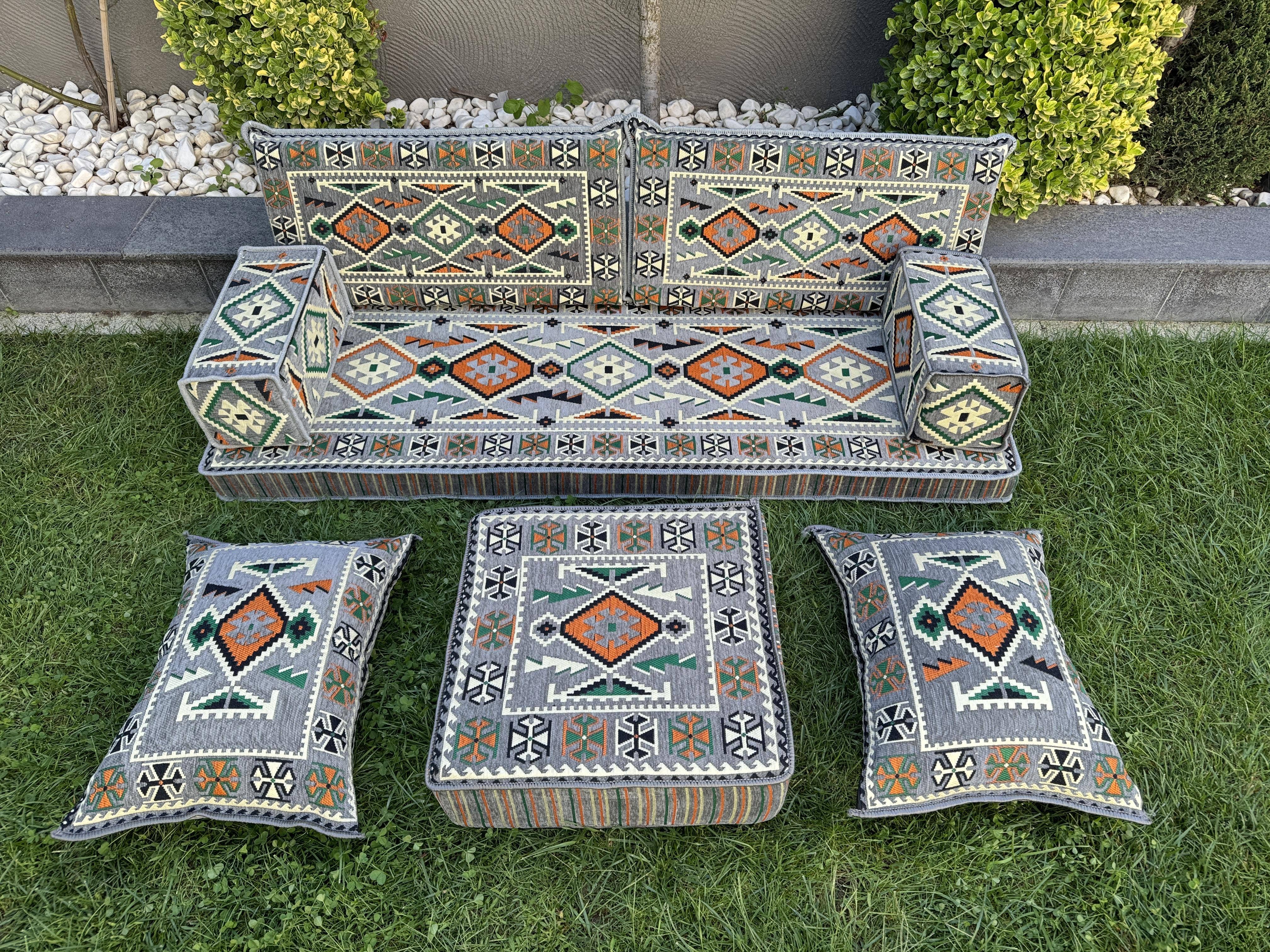 The Loom Wholesale – wholesale Ottoman – Handmade Floor Seating - Kilim Patterned Ottoman Floor Sofa15