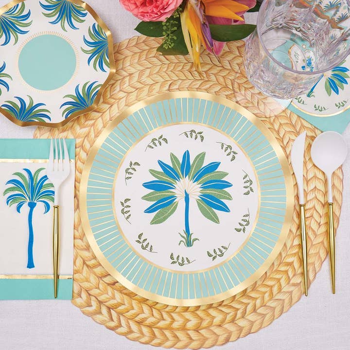 Sophistiplate - Wholesale Disposable Plate - Preppy Palm Dinner Plates/8pk