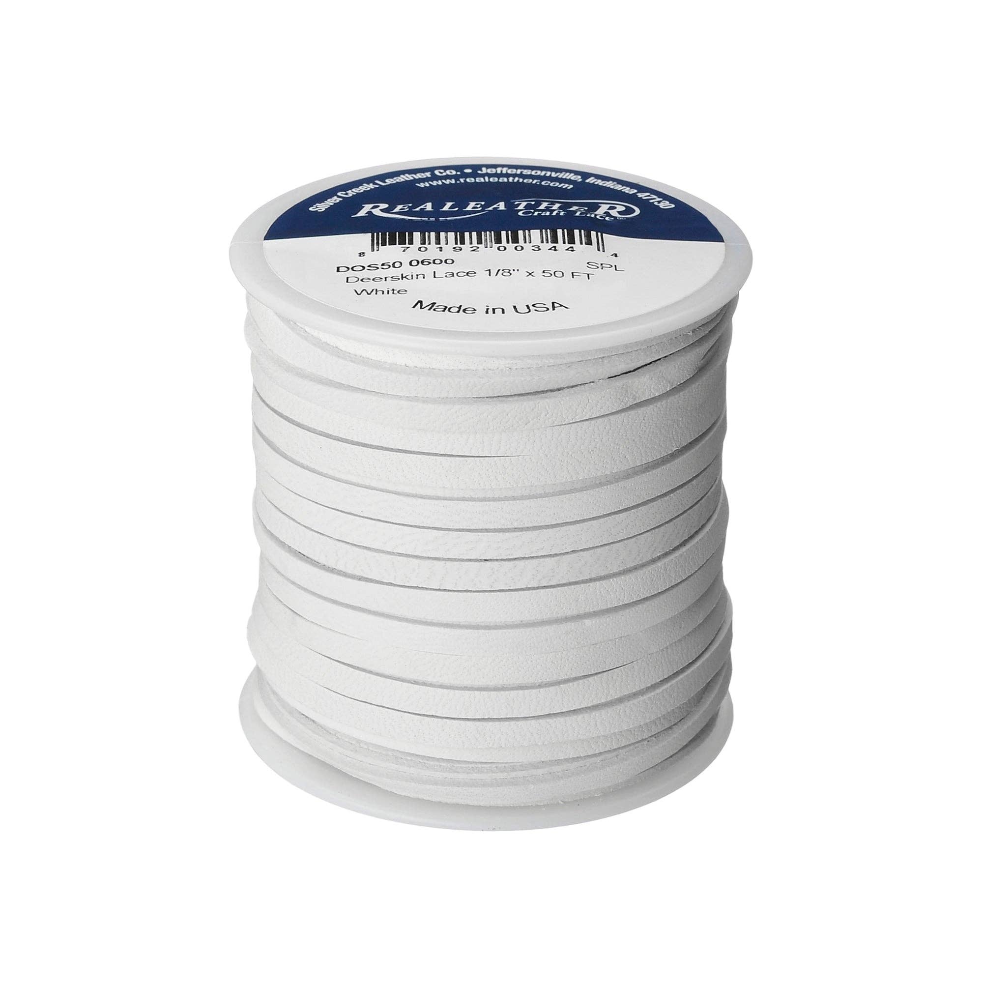 Realeather - Vendita all'ingrosso Attrezzature per lavoretti e fai da te - Pizzo in pelle di cervo 1/8", 50 piedi6