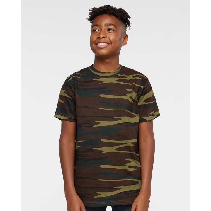 Ungdoms Camouflage T-shirt för wholesale av Lucky Avocado