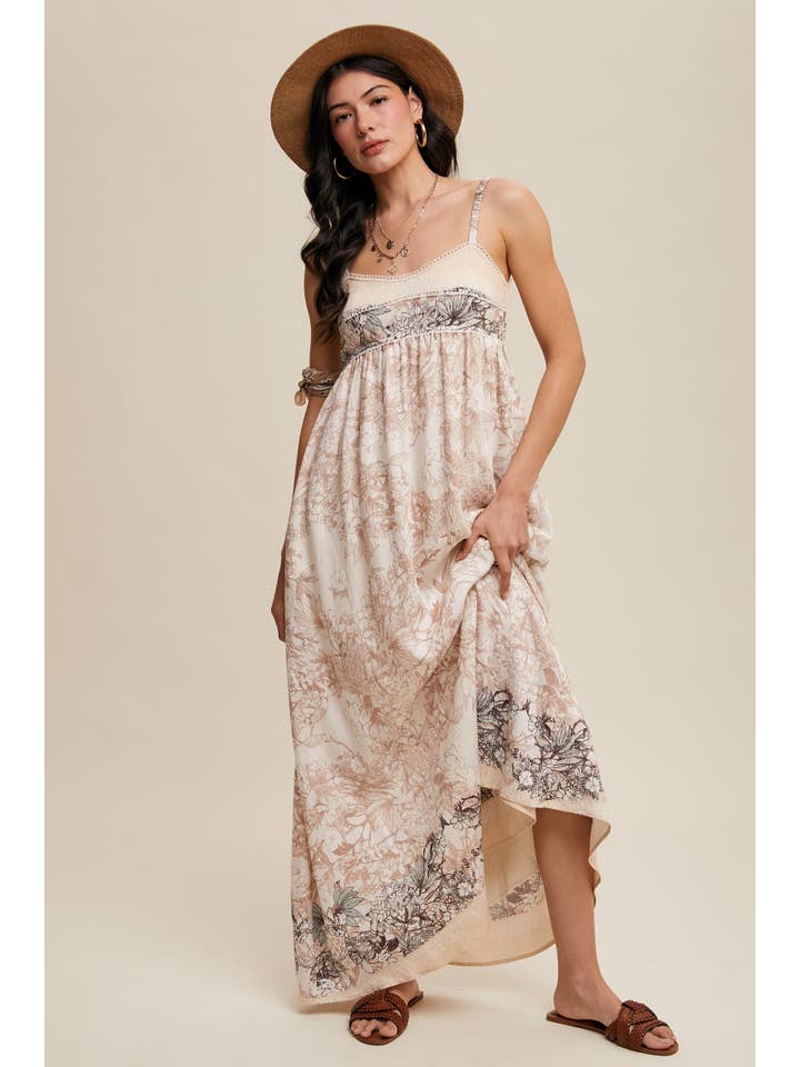 Listicle - Wholesale Dress - Women's - Ethereal Floral Maxi Dress