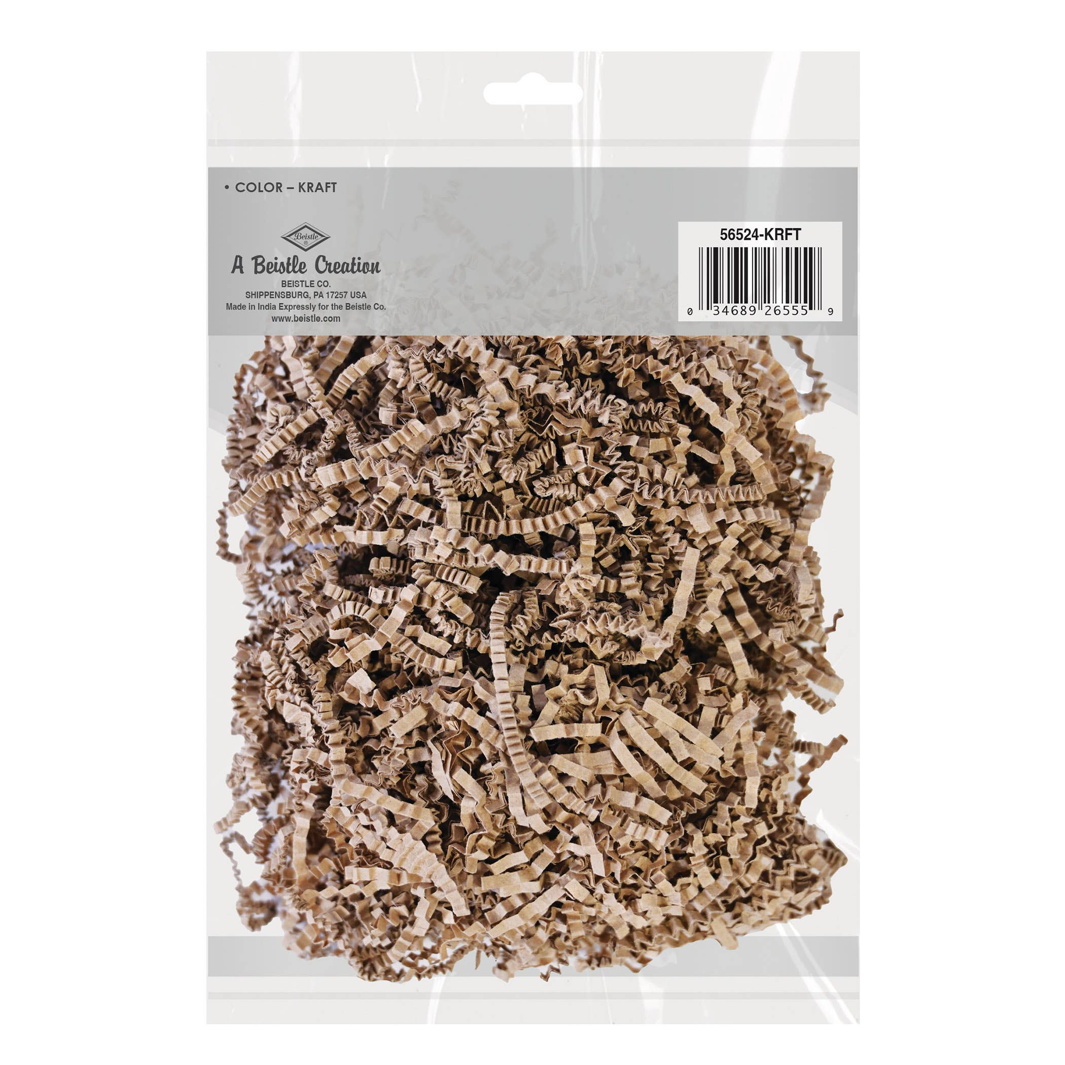Beistle - Wholesale Craft Supplies - Kraft Crinkle Paper Shreds, 2 Oz Bags, Retail Packaging2