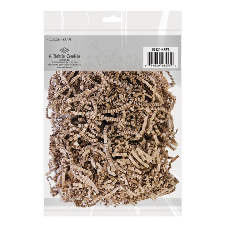 Beistle - Wholesale Craft Supplies - Kraft Crinkle Paper Shreds, 2 Oz Bags, Retail Packaging2