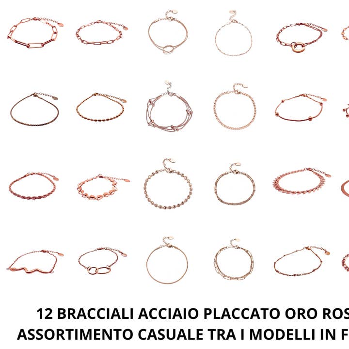 Bracciali Steel set Oro Rosa per la vendita all'ingrosso da parte di ellee - creations