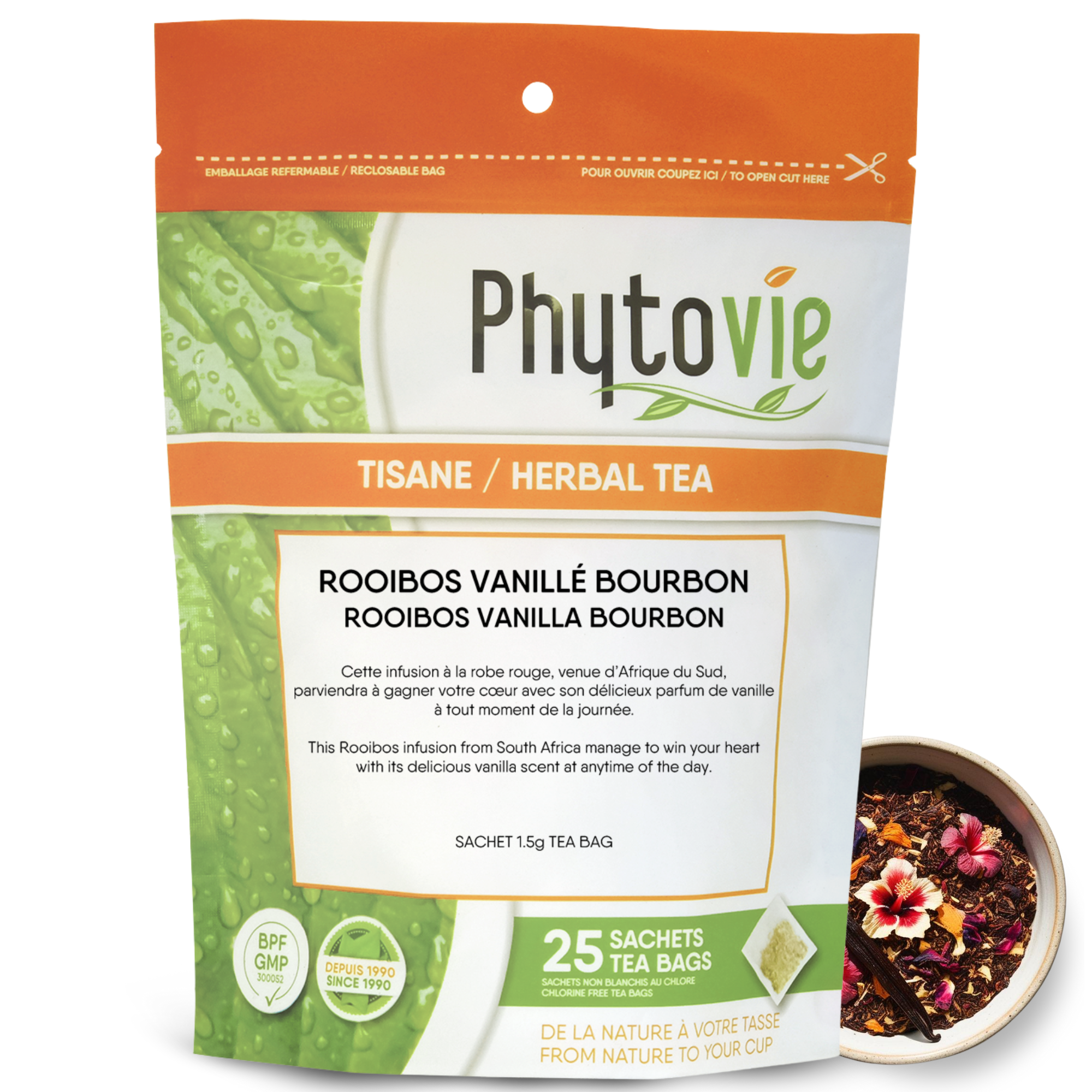 REMOVED BRAND - Wholesale Health/Detox Tea - Rooibos Vanilla Bourbon And Hibiscus Flowers | 25 Sachets0