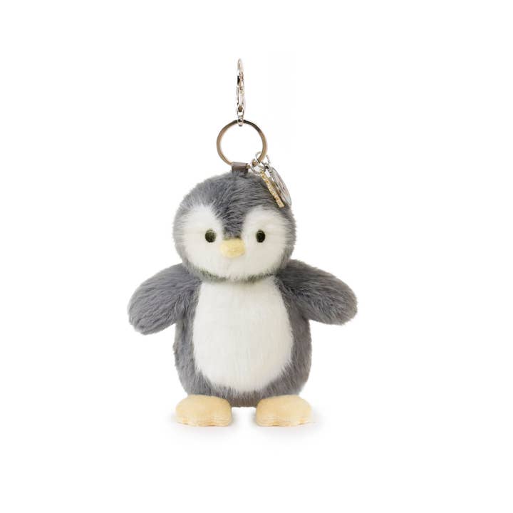 OB Australia - Wholesale Keychain – Child - Iggy Penguin Bag Charm (Vegan Angora) 7"/ 18 cm