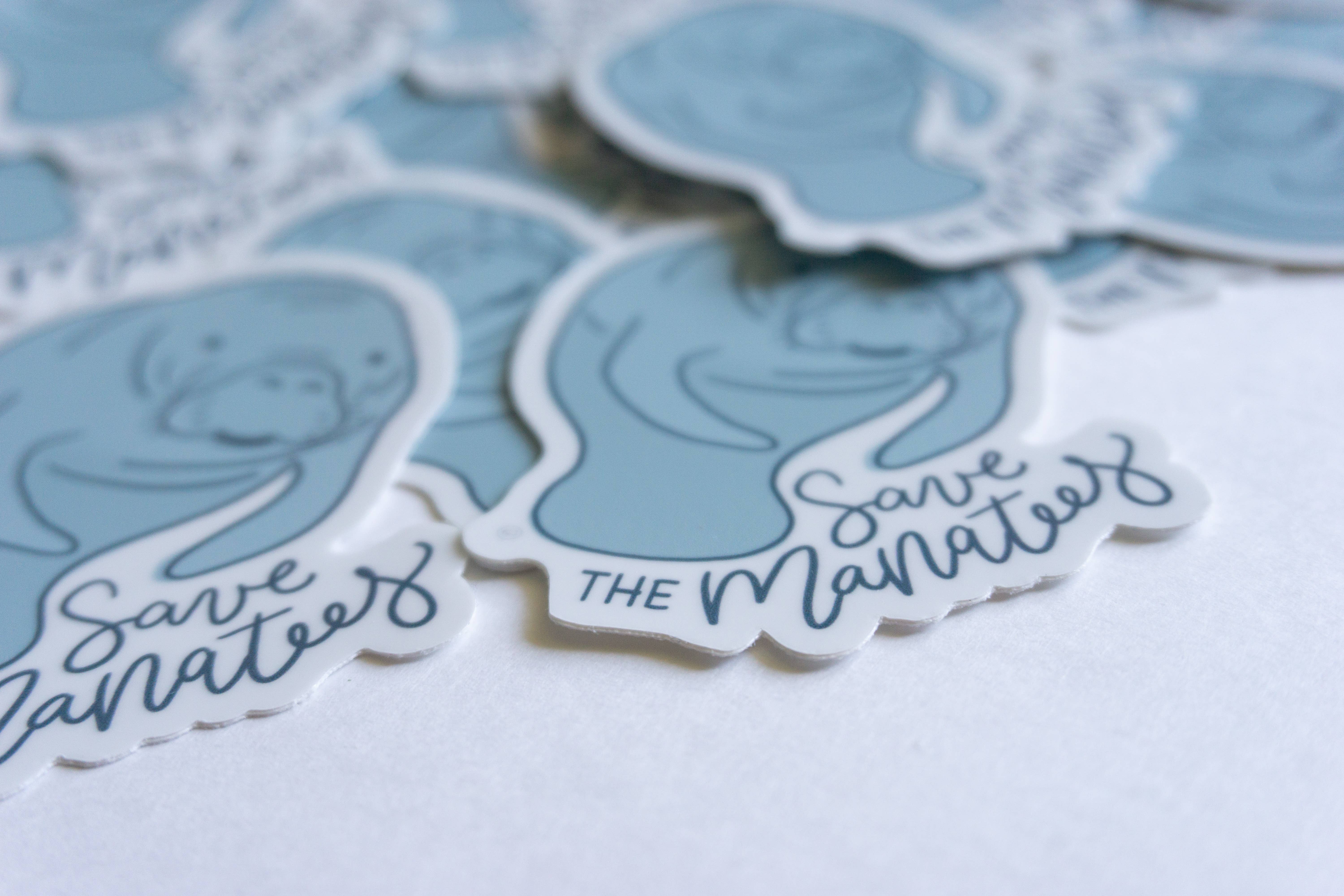 traveldashery - Wholesale Sticker - save the manatees sticker2