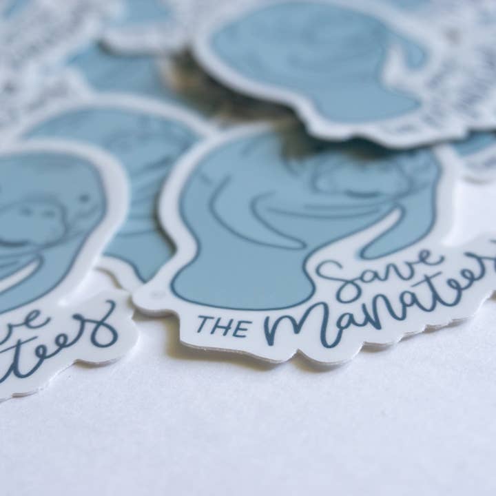 traveldashery - Wholesale Sticker - save the manatees sticker2