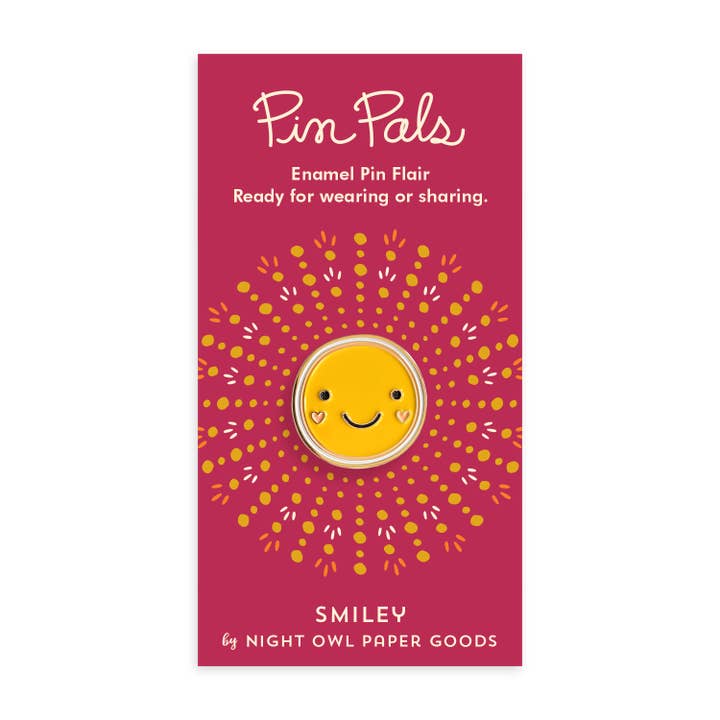Night Owl Paper Goods - Wholesale Lapel Pin/Button - Smiley Enamel Pin