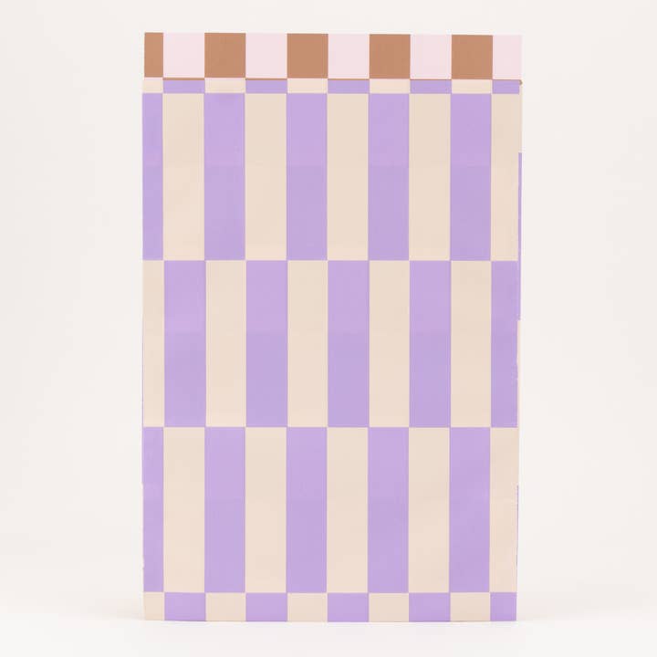 liebevoll verpackt - Wholesale Gift Bag - Paper Bags Bold Stripes, Lilac2