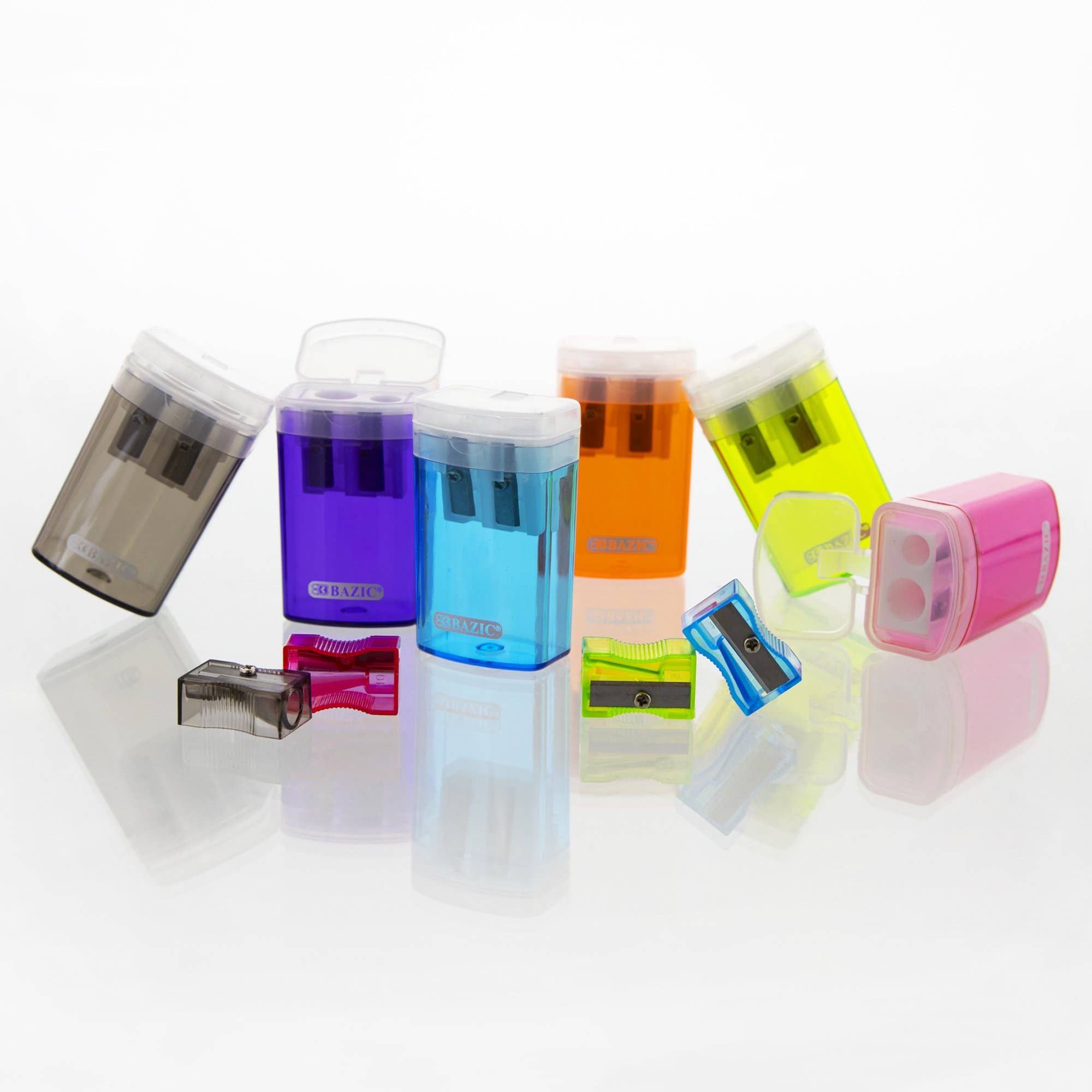 Luna Office Supply -  Everyday Essential - Wholesale Pencil Sharpener - Dual Blades Sharpener w/ Lid & Receptacle2