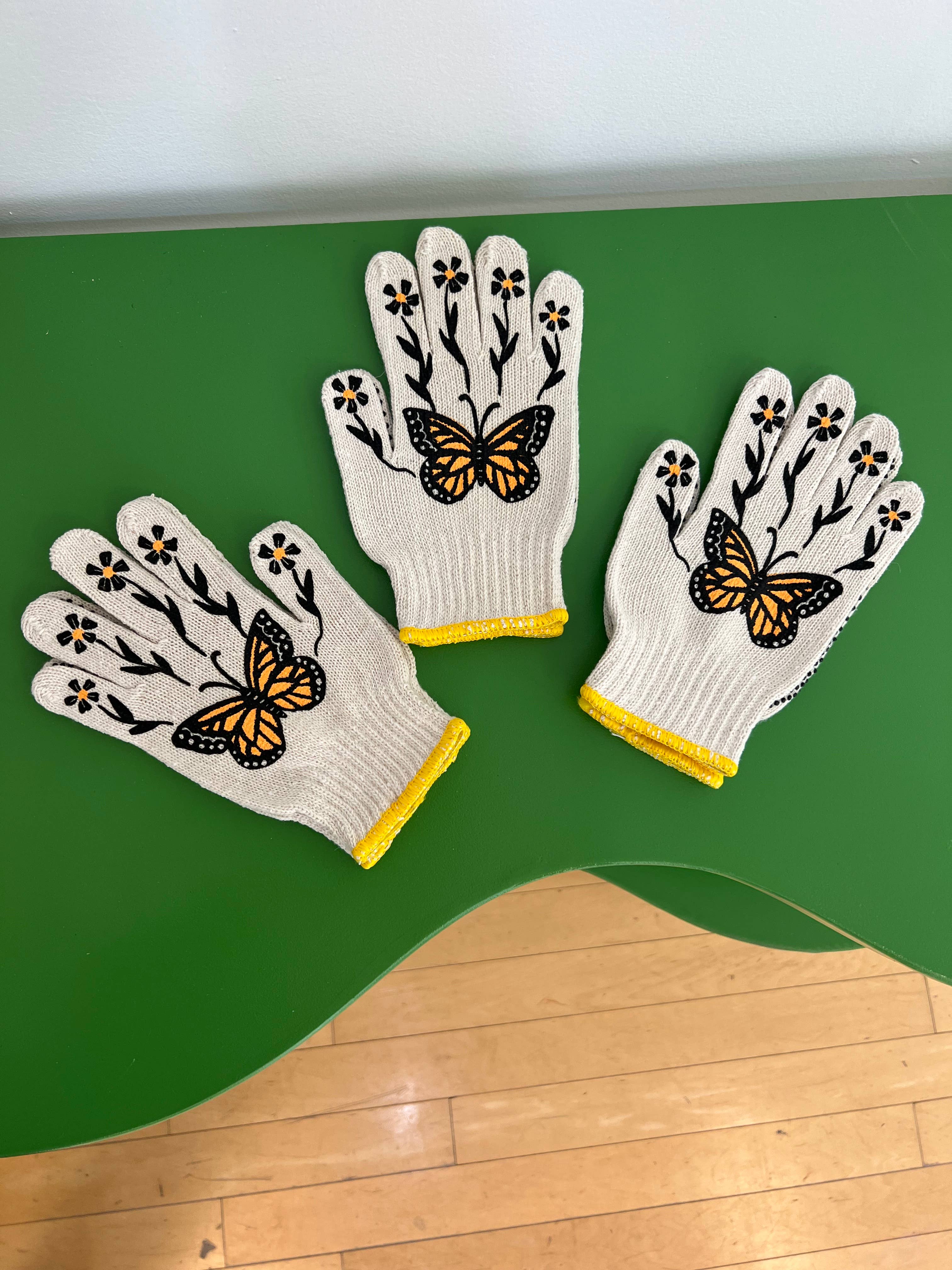 My Little Belleville – Engroshandel Havehandsker – Nye! Monarch-havehandsker med sommerfuglemotiv2