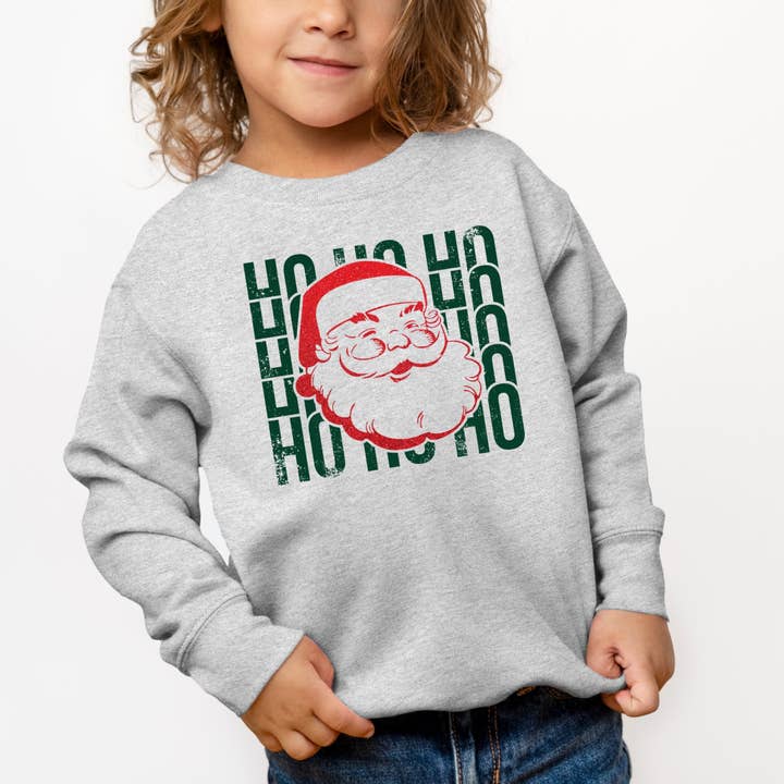 Ho Ho Ho Pull Pailleté Père Noël pour Tout-Petit pour la vente par Olive And Ivory Wholesale