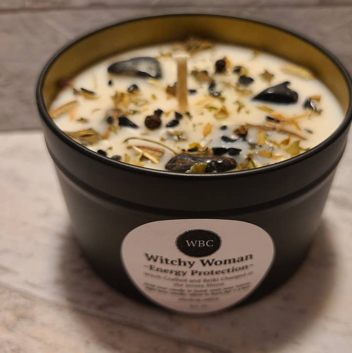 WBC Shops - Wholesale Jar/Filled Candle - Witchy Woman, Energy Protection, 8oz Intention Soy Candles0