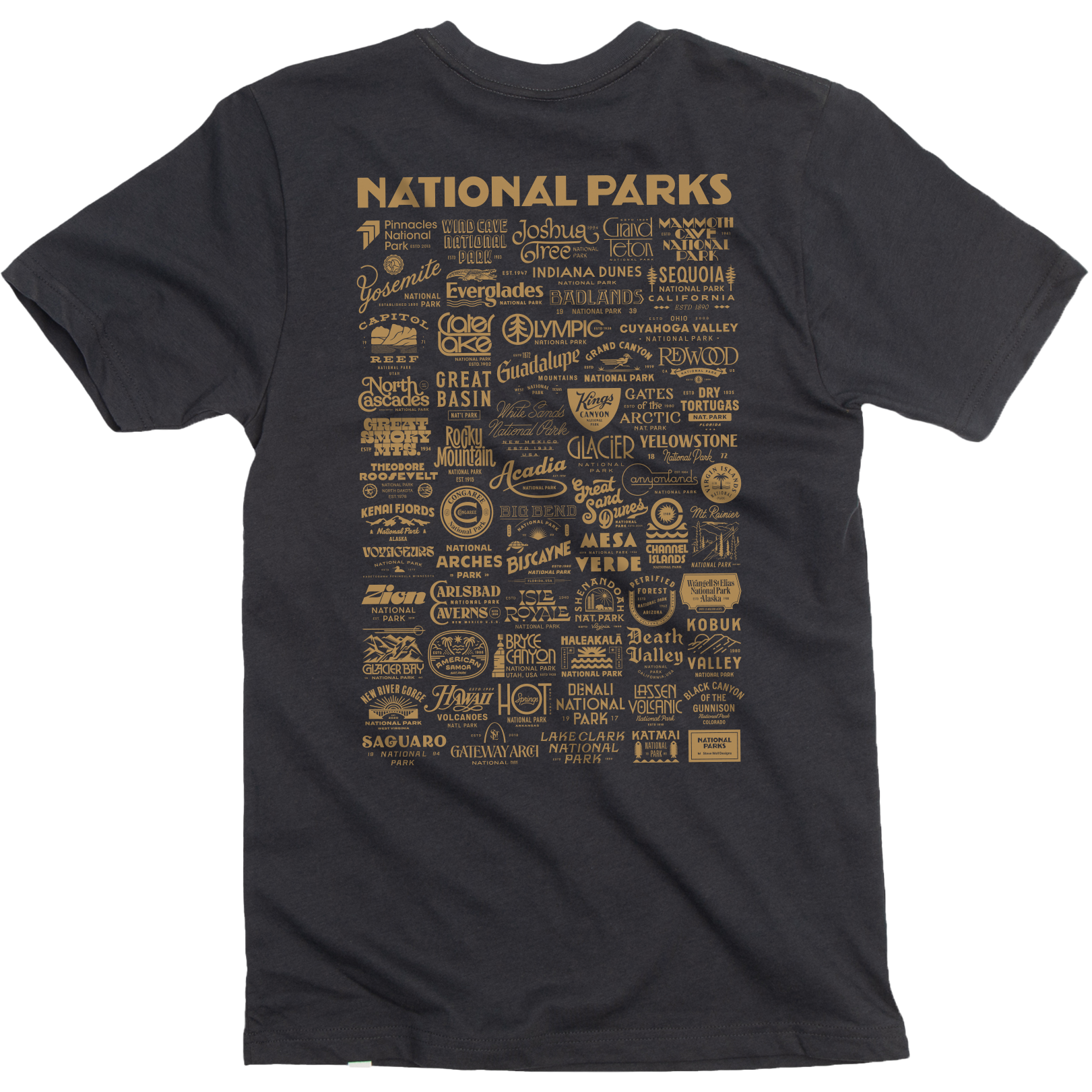 The Landmark Project - Wholesale Screen Printed T-Shirt - Unisex - National Park Type Unisex Short Sleeve Tee3