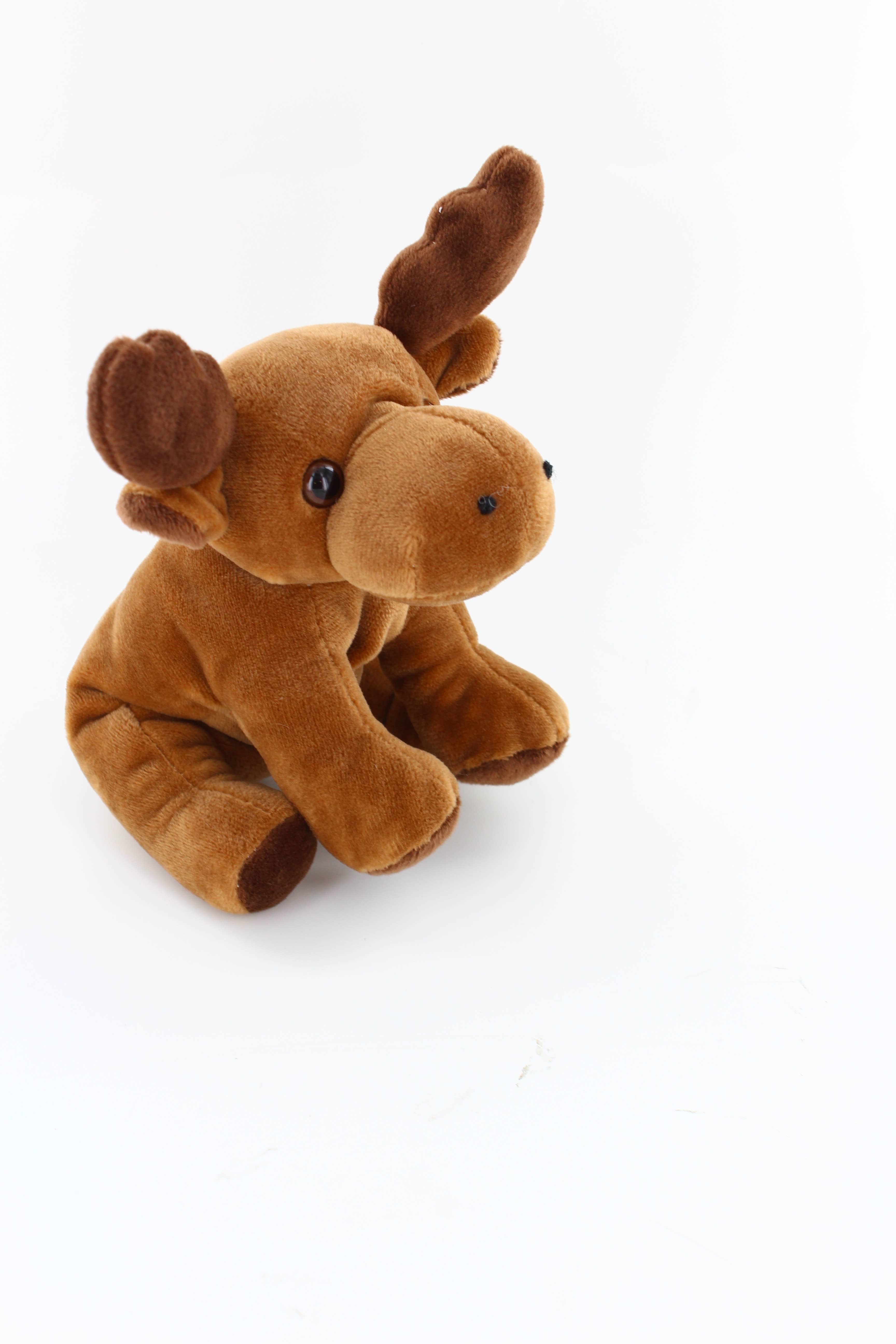 Plushland - Wholesale Stuffed/Plush Toy - Kids & Baby - Sitting Moose Beanie 7"1