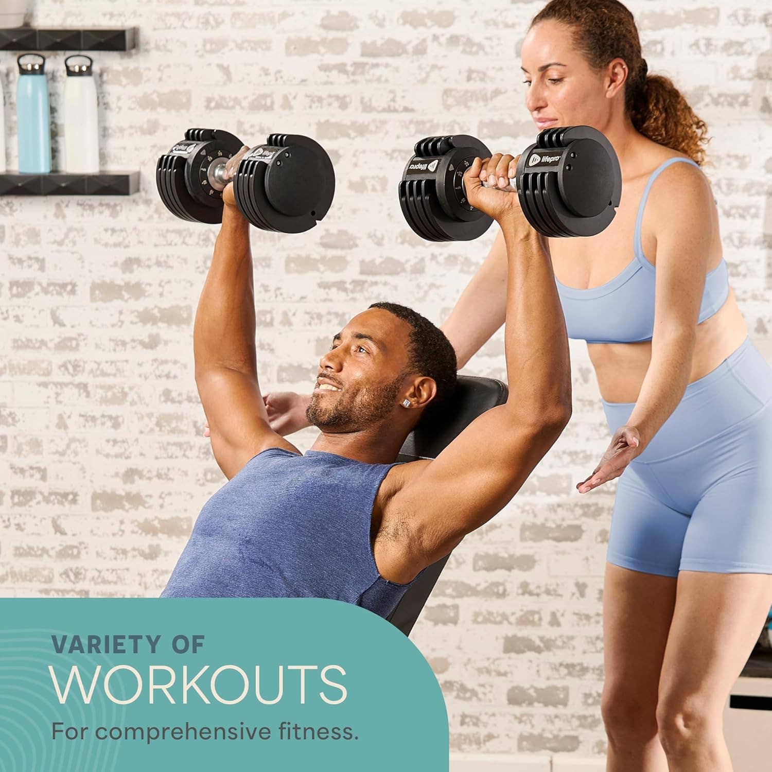 LifePro - Wholesale Fitness Equipment -  Lifepro Adjustable Dumbbells – 25lb Pair for Home Gym5