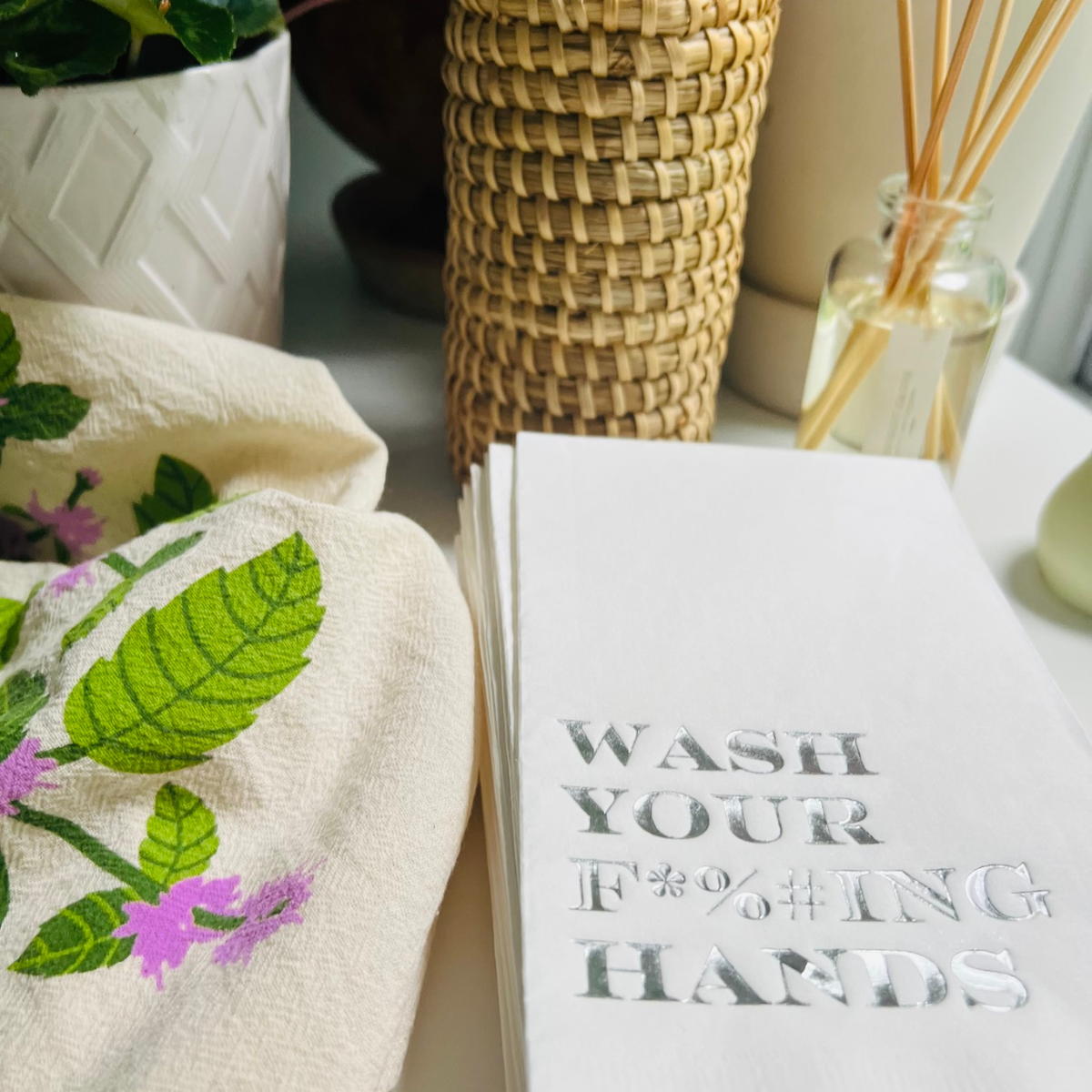 Sunshine Daisy LLC - Wholesale Hand Towel - Wash Your F*%#ING Hands Paper Guest Towels, Pack of 208