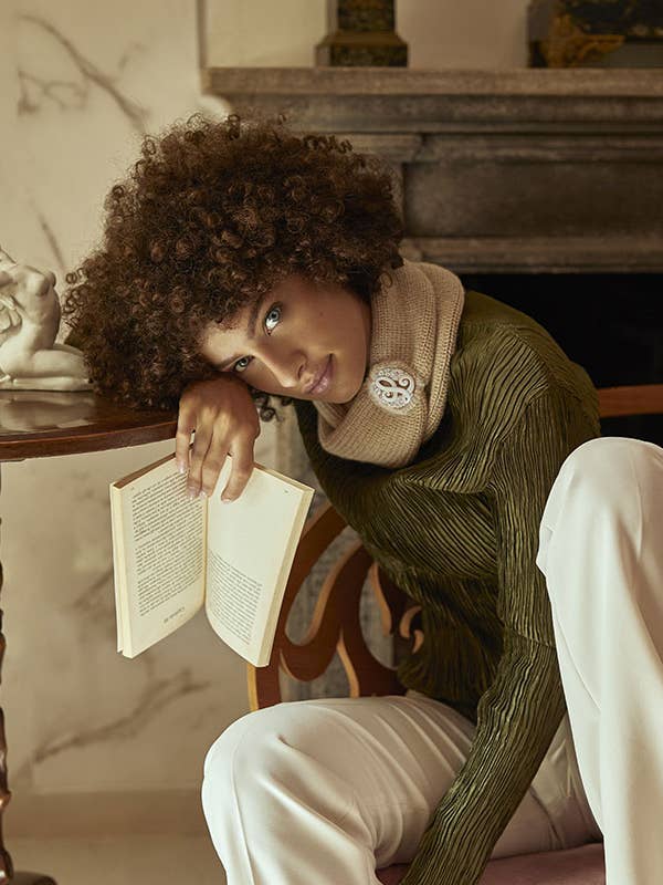 Aquecedor de pescoço LUCREZIA - Bege por atacado de Lionò