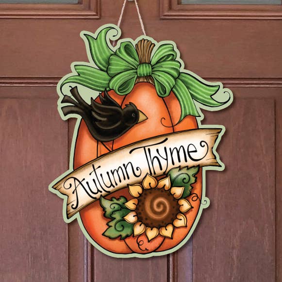 Autumn Thyme deurhangerbord voor wholesale door Bannon Design Co.