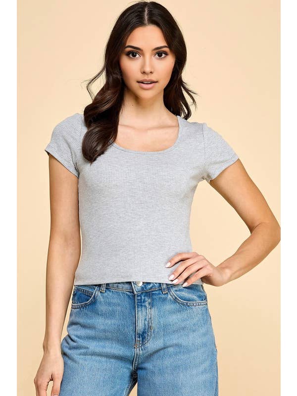 MIO WHOLESALE – Großhandel T-Shirt – Damen – JRUN01 RIPPEN-RUNDHALS-TOP16