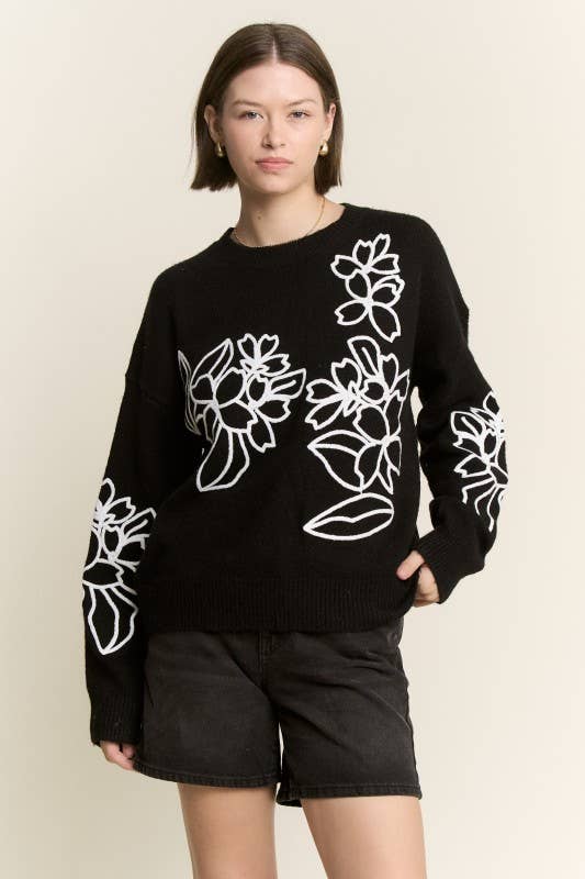 JADE BY JANE - Venta al por mayor Jersey de punto - Mujer - JERSEY DE PUNTO BORDADO FLORAL3