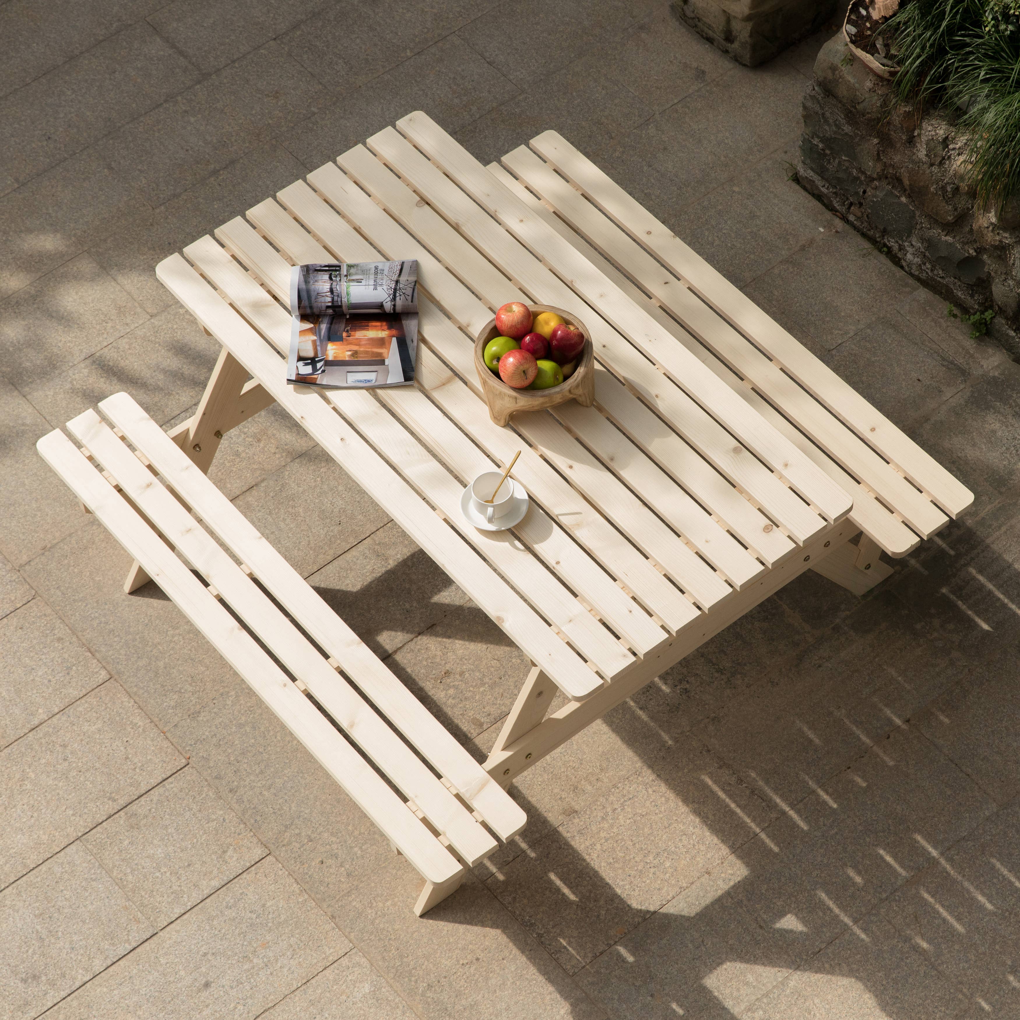 Quickway Imports - Wholesale Patio Table - A-Frame Outdoor Patio Deck Garden Picnic Table4