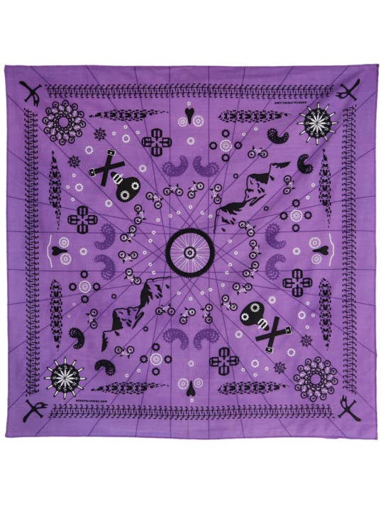 Bandana de bicicleta de montaña morada para venta al por mayor de Sunshine Joy
