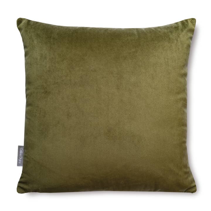 Celina Digby Luxus-Kissen aus weichem Samt, Olivgrün, 3 Größen für den Großhandel von Celina Digby