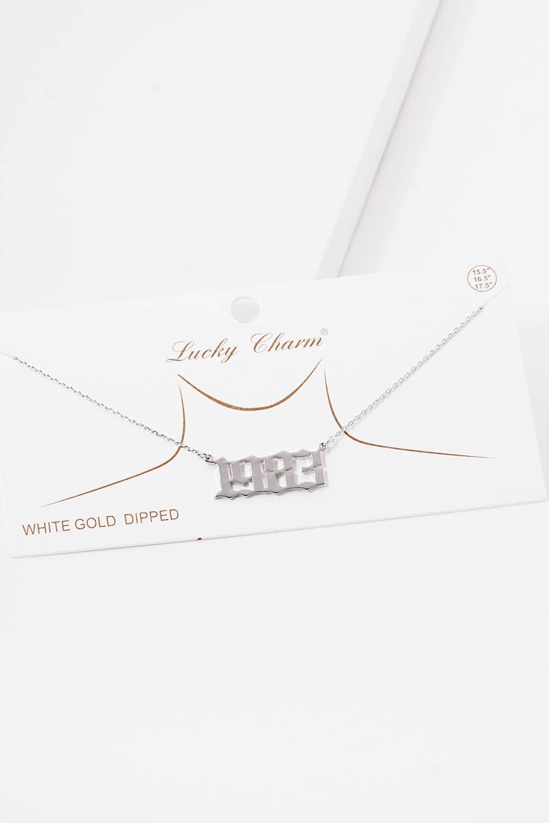 OHBOOBA DESIGN - Wholesale Pendant/Charm Necklace - Gold Plated Birth Year Necklace7