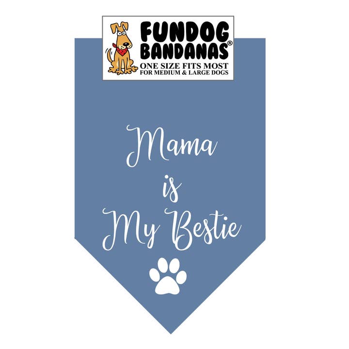 Lot de 5 - Bandanas pour chien 'Mama est ma meilleure amie' pour la vente par FunDog Bandanas