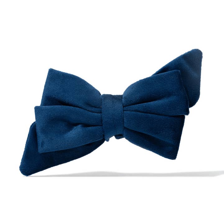 Channing Babe Bow | Dog Bow | Navy Dog Girl Bow for wholesale by Pink Papyrus | Premium, Durable, & Stylish Dog Products