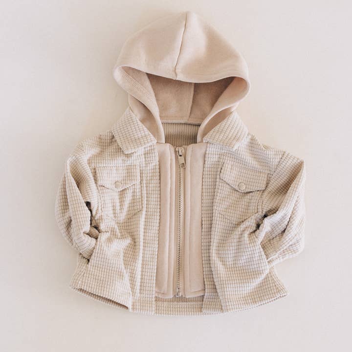 Textured Khaki Jacket - Infant for wholesale by HAHA MAMA Clothing