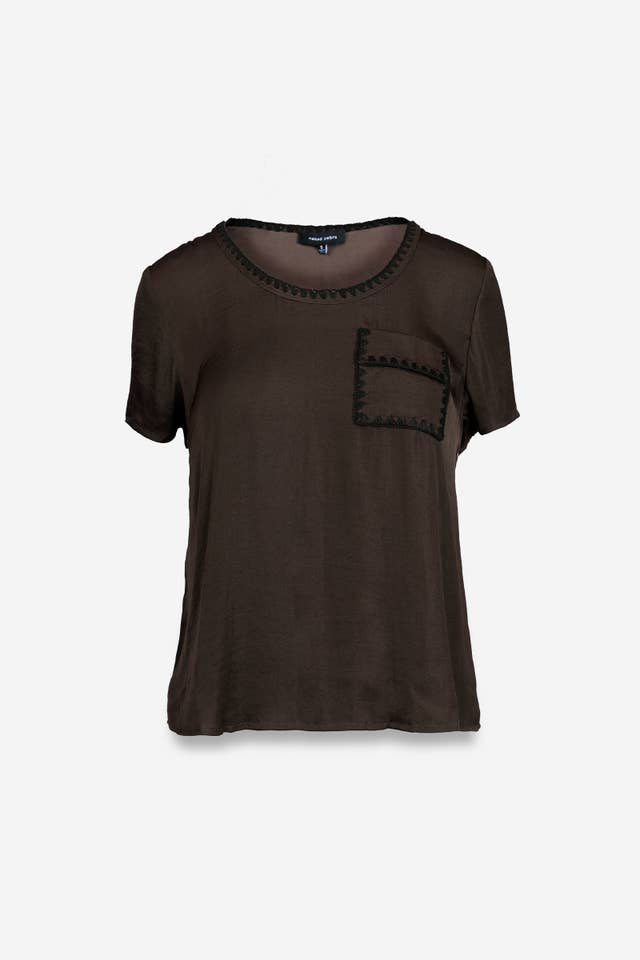 Naked Zebra - Vendita all'ingrosso Camicetta - Donna - Blusa a maniche corte con punto coperta11