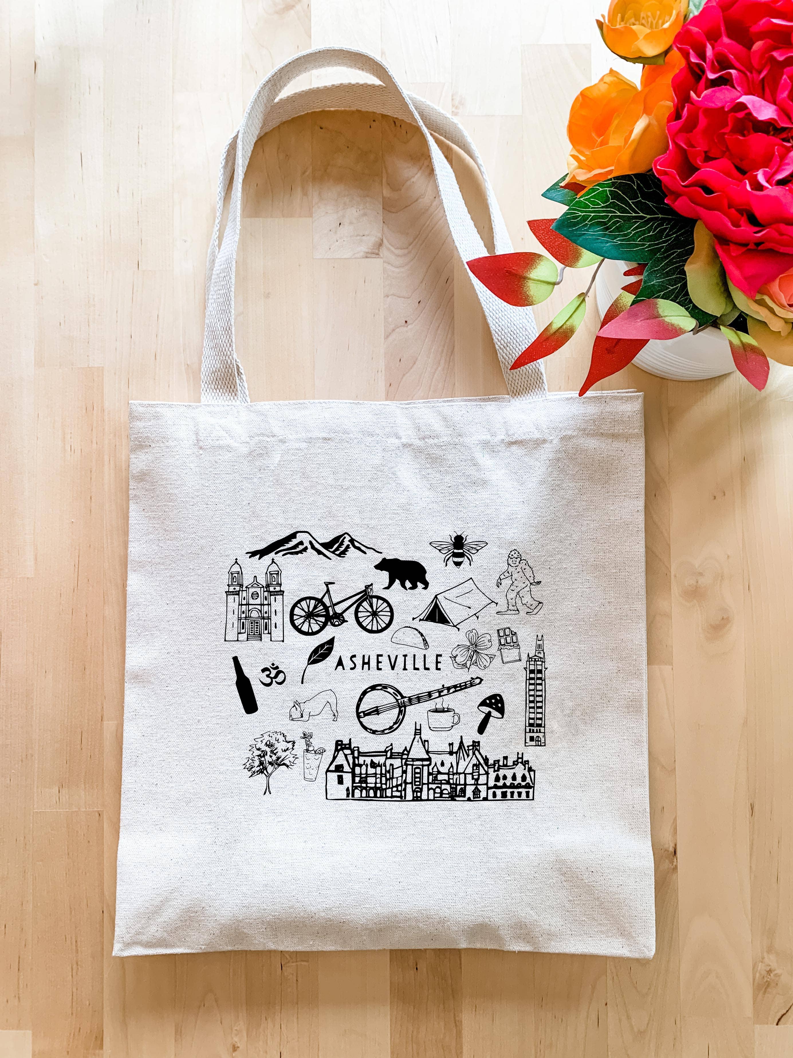 Moonlight Makers - Wholesale Tote Bag - Unisex - Asheville Collage - Canvas Tote Bags - AVL, NC1