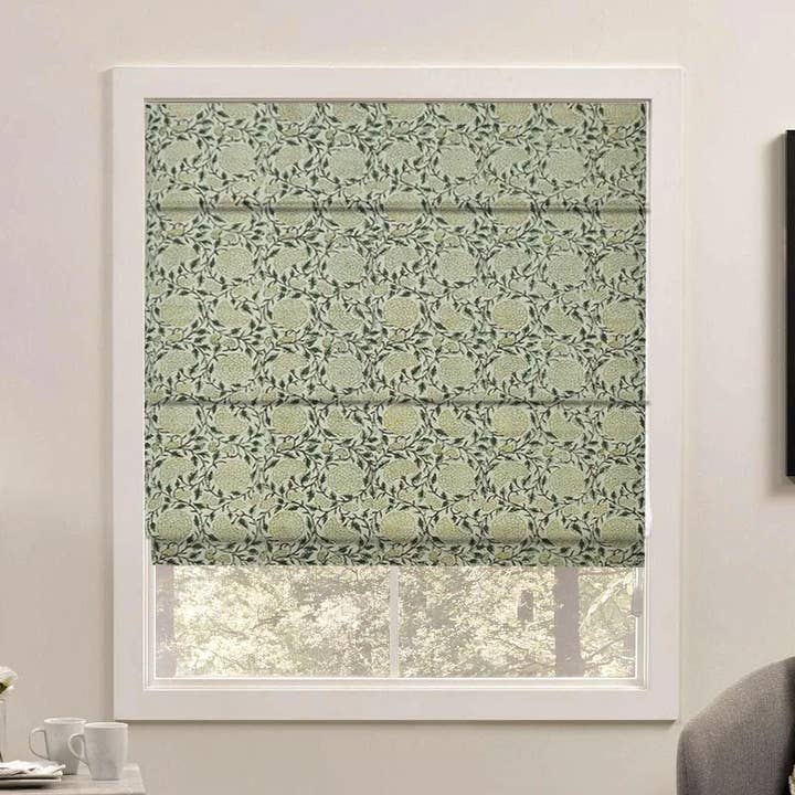 Store romaine en lin épais à imprimé classique - Karwachauth pour la vente par Fabdivine