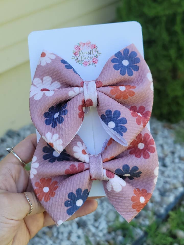 Floral Piggies/Hairbows/Hair Accessories/Kids/Girls for wholesale by ROSASNBOWSS