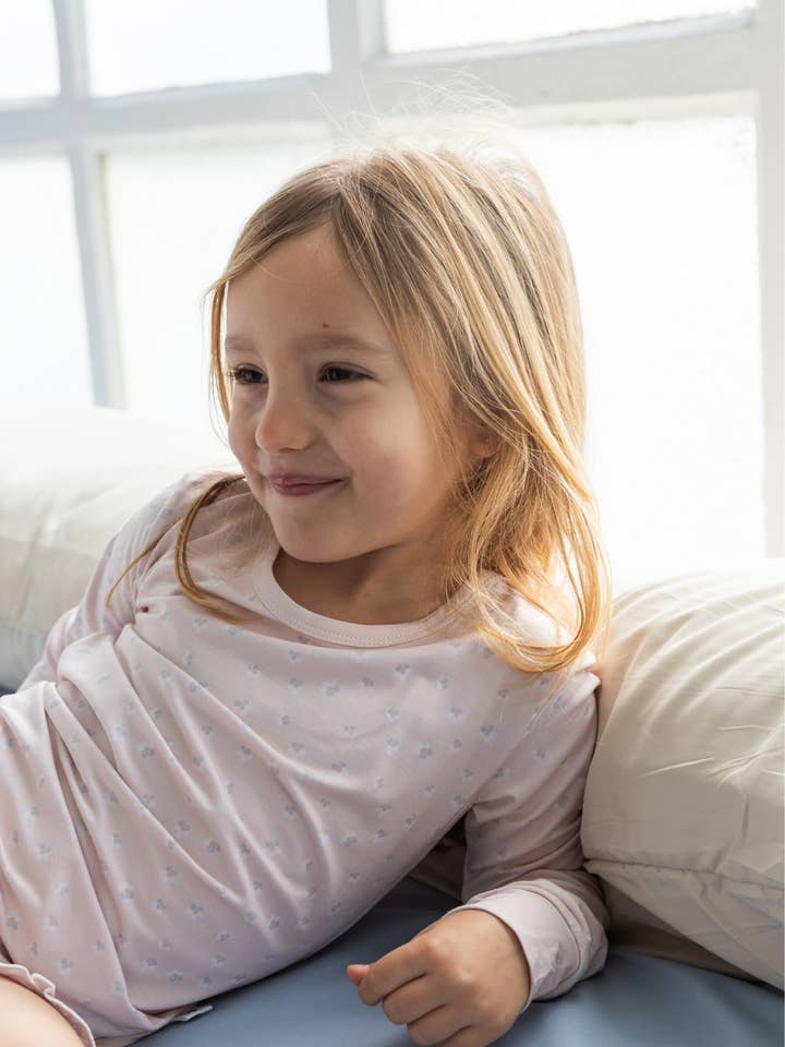 Korallenblumen-Bambus-Zweiteiler-Set für den Großhandel von Lilulila