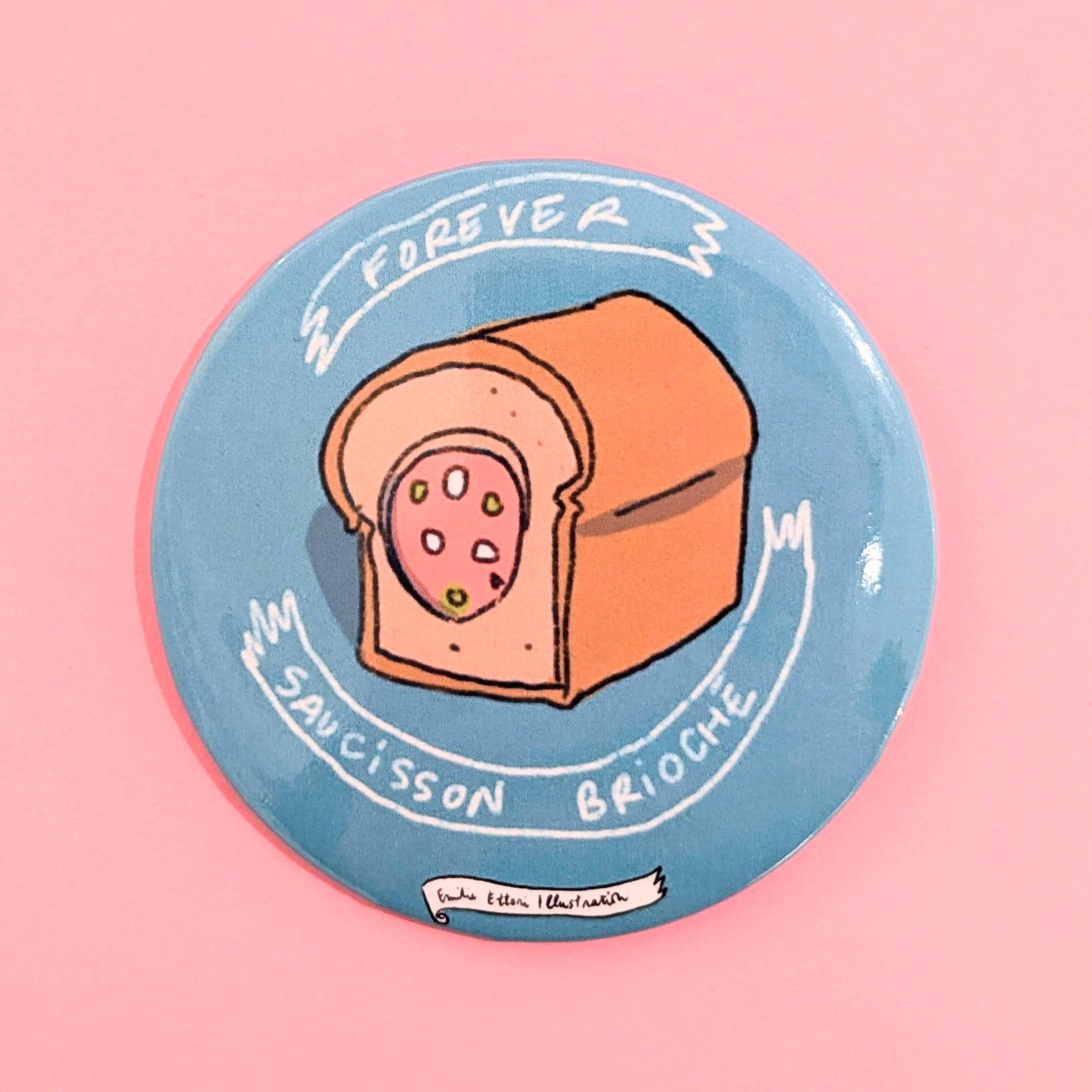 EMILIE ETTORI ILLUSTRATION - Wholesale Magnet - Magnet Brioche Sausage0
