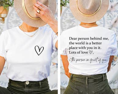 Trendy Transfers - Wholesale Sublimation Transfer - Dear Person Behind Me  DTF Heat Transfer2