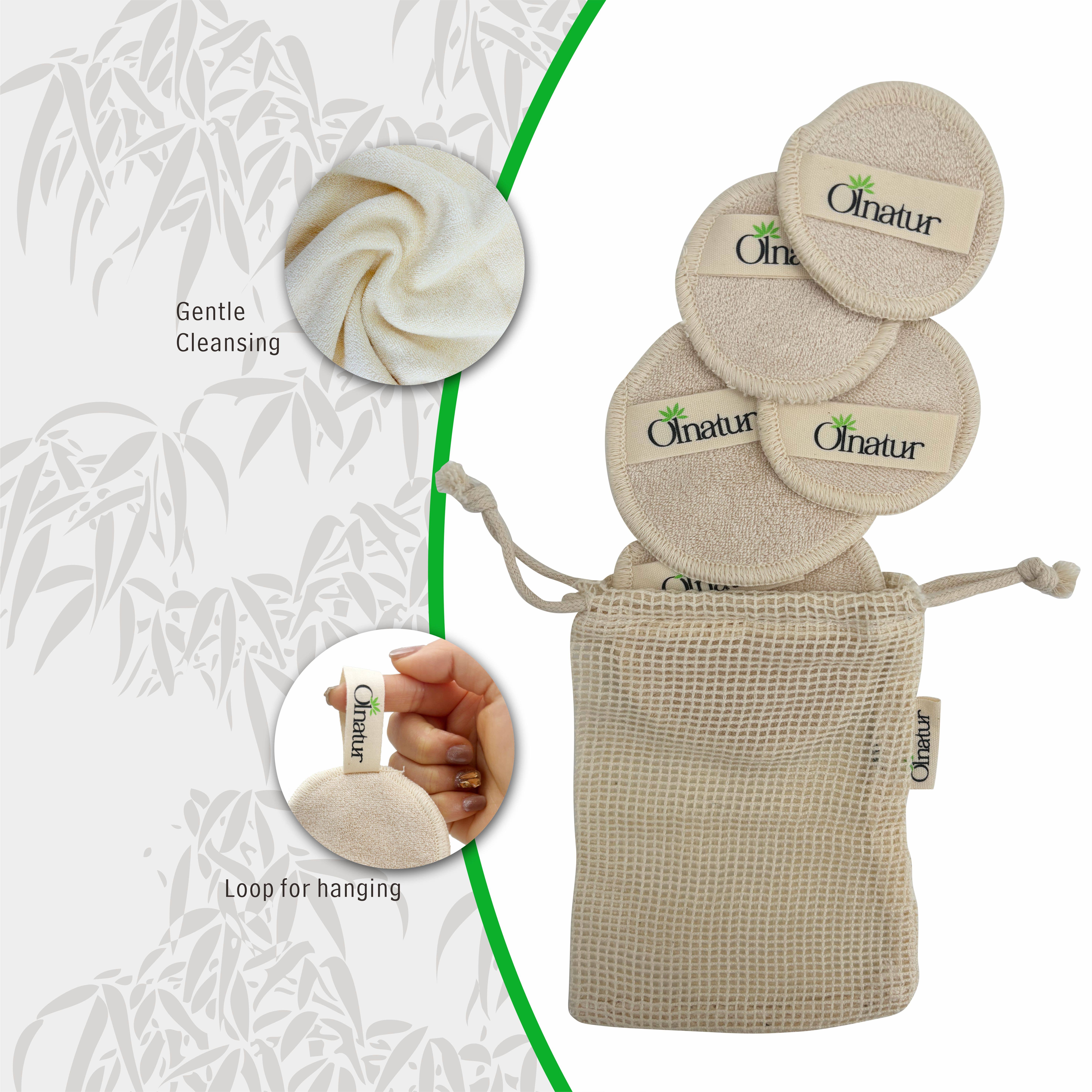 Max-Link Solutions Ltd – wholesale Sminkborttagning – Olnatur bambukuddar och bomullspåse, sminkborttagningsdynor3