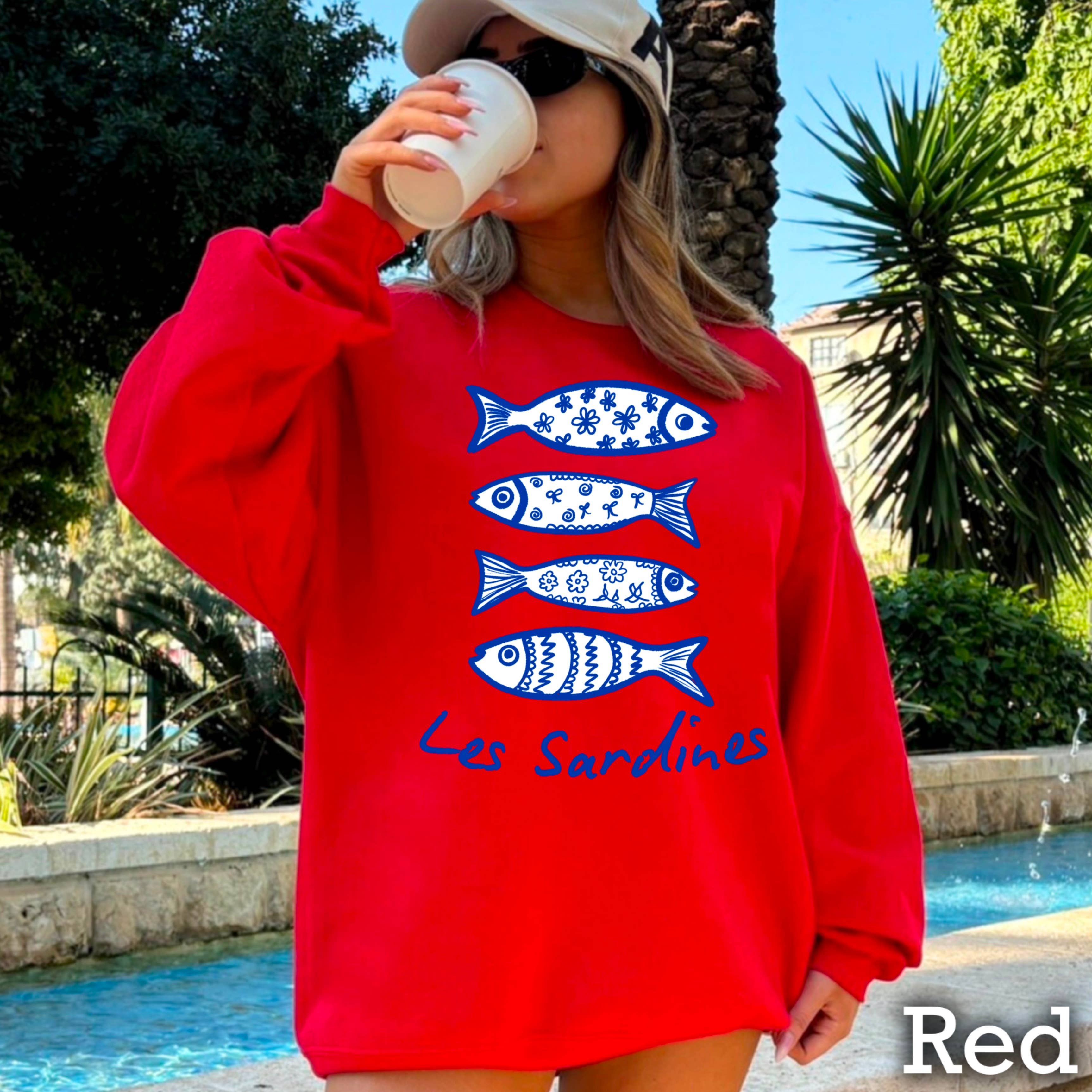 Shoppe SHC - Wholesale Graphic Sweatshirt - Women's - Les Sardines | Summer Coastal Women’s Sweatshirt 6