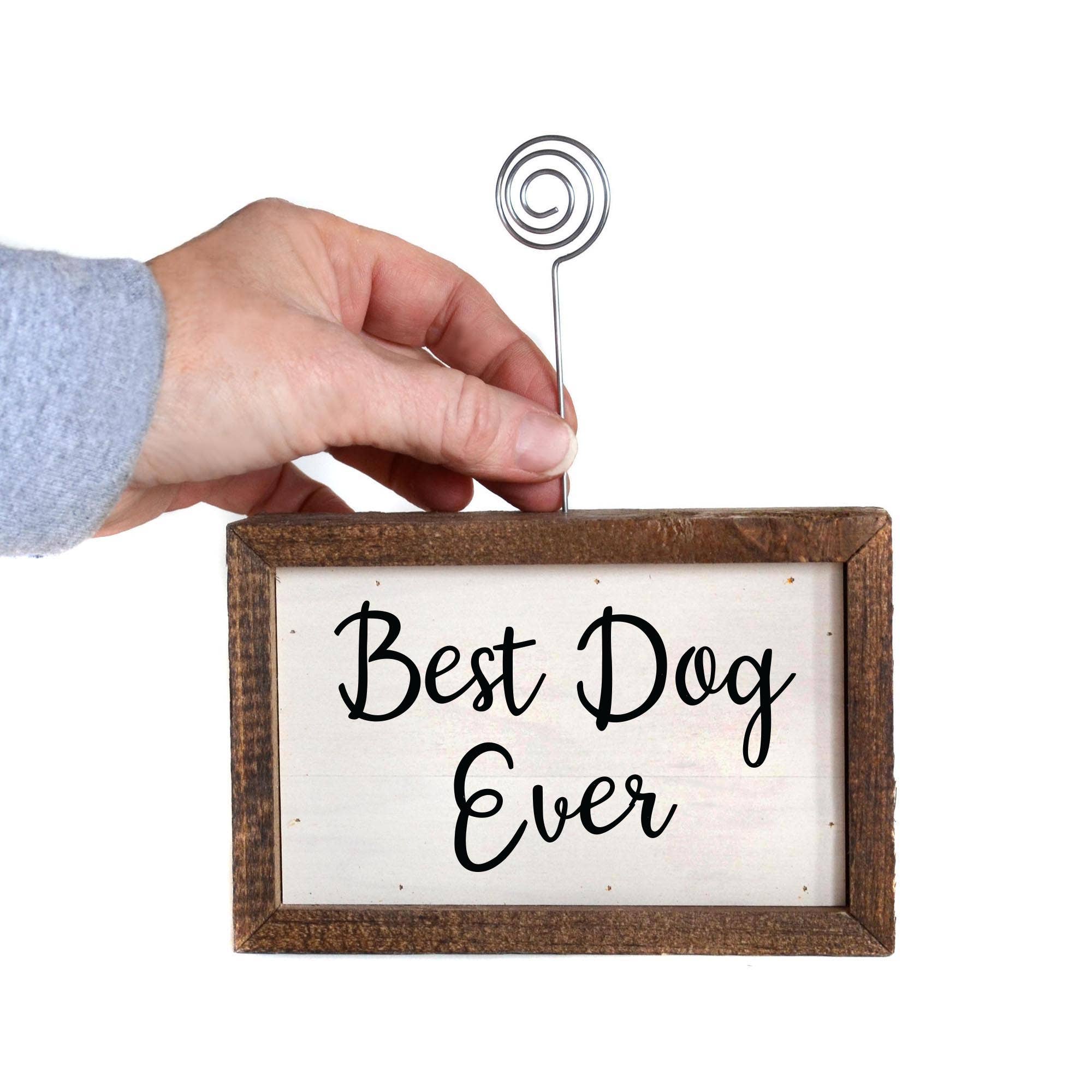 Driftless Studios - Wholesale Picture Frame - 6X4 Tabletop Picture Frame Block - Best Dog Ever2