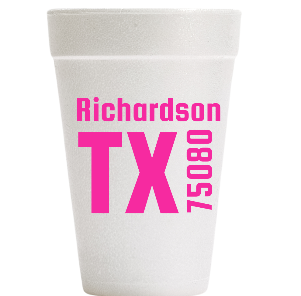 Southern Ink - Wholesale Disposable Cup - Zip Code Cups2